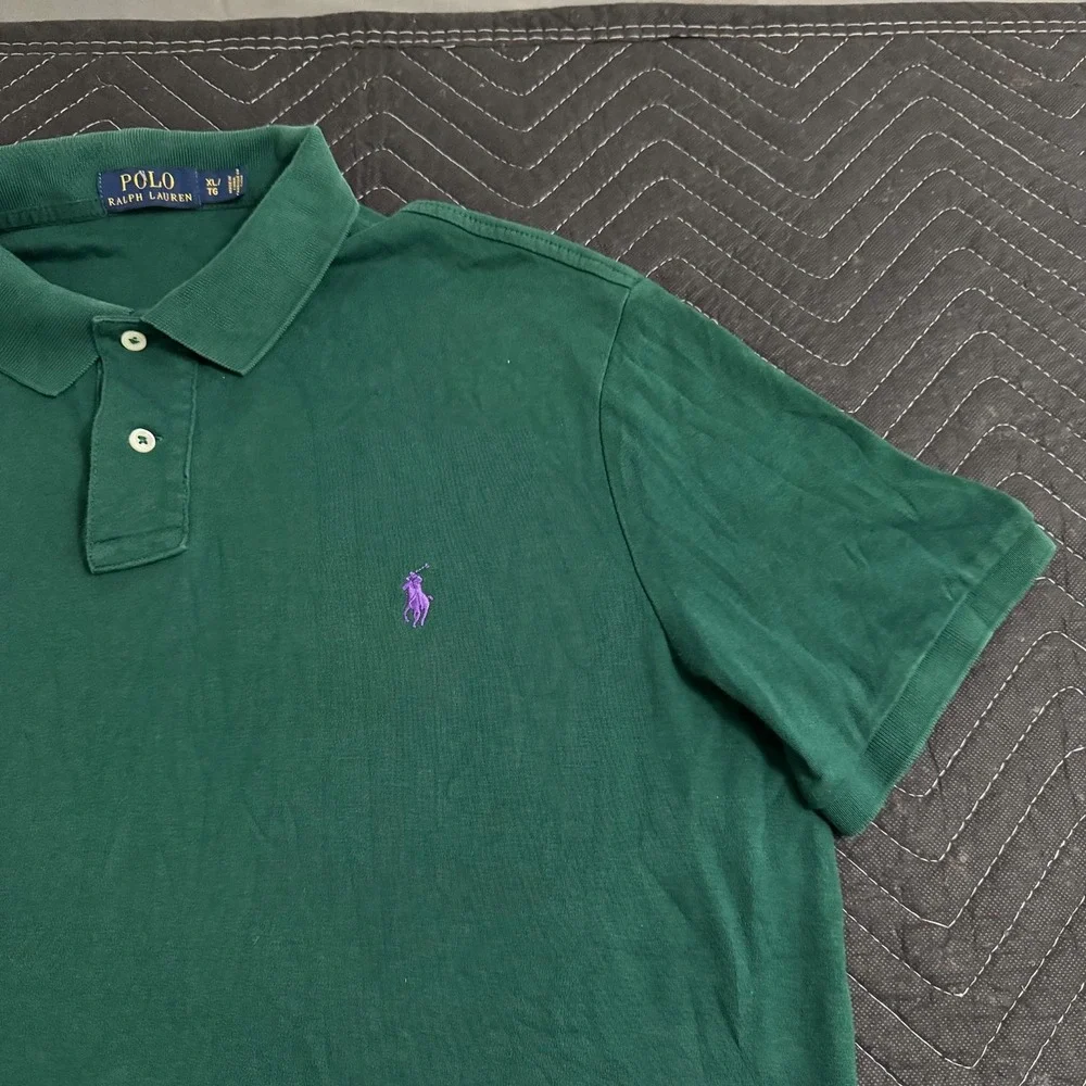 Ralph Lauren Polo Shirt Mens Extra Large‎ Green Pullover Pony Rugby Adult A10